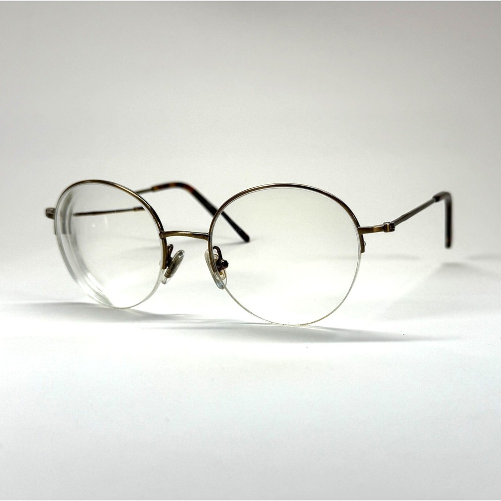 EYEBUYDIRECT Albee C1 Eyeglasses Frame Only 51-19-140 Bronze Round Half Rim